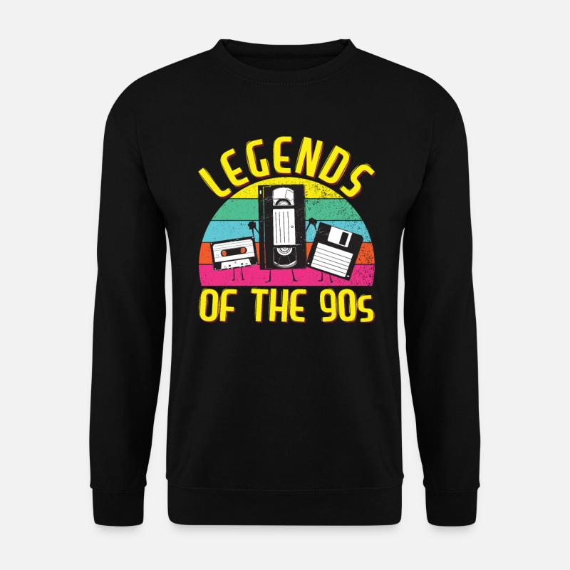90er Jahre Outfit Party 90s Mottoparty Kassette - Unisex Pullover - Schwarz
