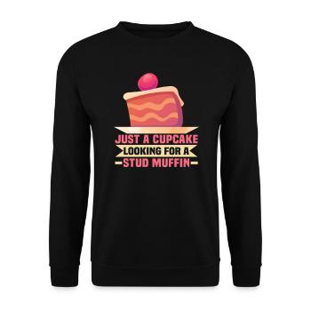 Baking cookies and cakes Baker or hobby baker - Unisex Sweatshirt - black - Front - Alina (178cm) & Michal (187cm)