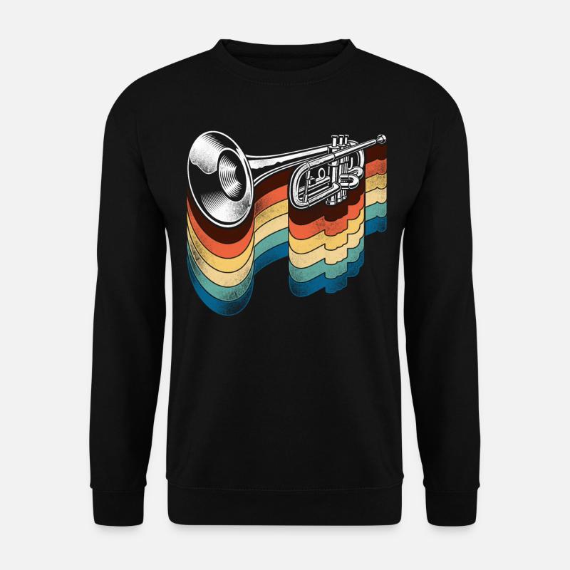 Trumpet Player Retro Vintage - Unisex Pullover - Schwarz