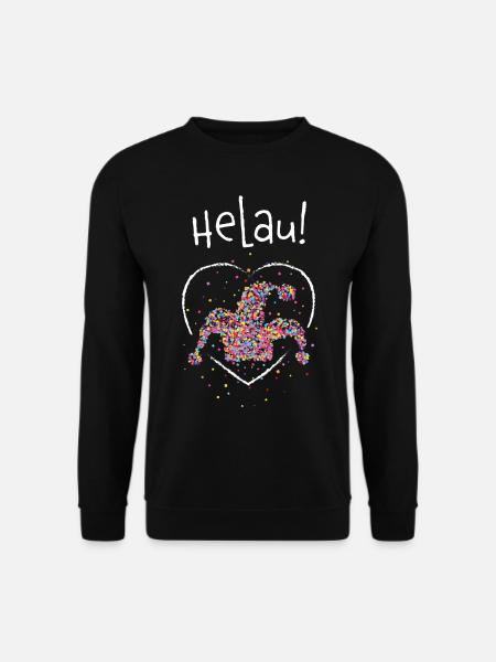 Helau Karneval Fasching Jeck Kostümersatz Geschenk - Unisex Pullover - Schwarz