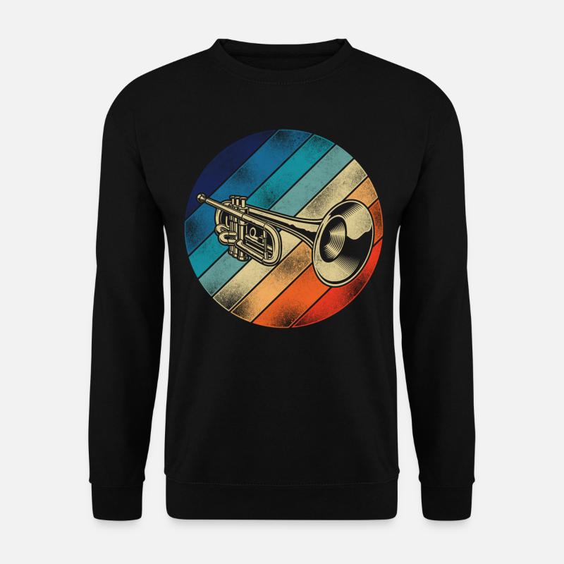 Trumpet Player Retro Vintage - Unisex Pullover - Schwarz