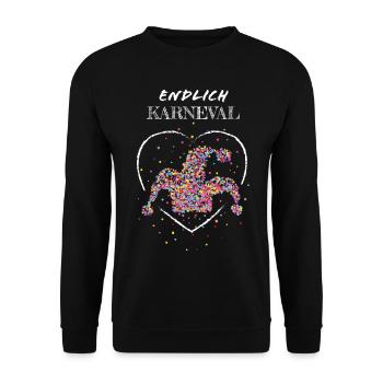 Konfetti Karneval Fasching Kostümersatz Narr - Unisex Pullover - Schwarz - Vorne - Alina (178cm) & Michal (187cm)