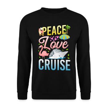 Bateau de croisière Vacances Fille Paix - Sweat-shirt Unisexe - noir - Devant - Alina (178cm) & Michal (187cm)
