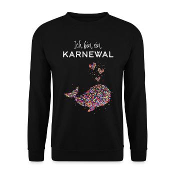 Karneval Karnewal Konfetti Kostümersatz Fasching - Unisex Pullover - Schwarz - Vorne - Alina (178cm) & Michal (187cm)