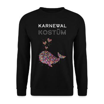 Karneval Kostümersatz Konfetti Kölner Fasching - Unisex Pullover - Schwarz - Vorne - Alina (178cm) & Michal (187cm)