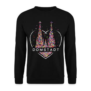 Domstadt Kölner Dom Köln Cologne Colonia Karneval - Unisex Pullover - Schwarz - Vorne - Alina (178cm) & Michal (187cm)