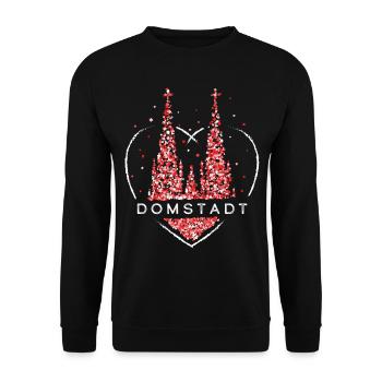 Domstadt Kölner Dom Rot Weiss Köln Cologne Kölle - Unisex Pullover - Schwarz - Vorne - Alina (178cm) & Michal (187cm)