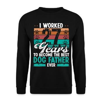 27 Year Old Best Dog Father 27 Birthday Dog Dad - Unisex Pullover - Schwarz - Vorne - Alina (178cm) & Michal (187cm)