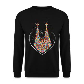 Cologne Cologne Cathedral Carnival Carnival Fastelovend - Unisex Sweatshirt - black - Front - Alina (178cm) & Michal (187cm)