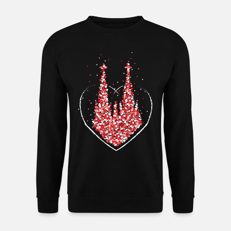 Köln Kölner Dom Rot Weiss Karneval Fastelovend - Unisex Pullover - Schwarz