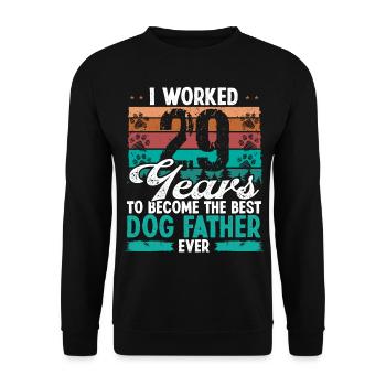 29 Year Old Best Dog Father 29 Birthday Dog Dad - Unisex Sweatshirt - black - Front - Alina (178cm) & Michal (187cm)
