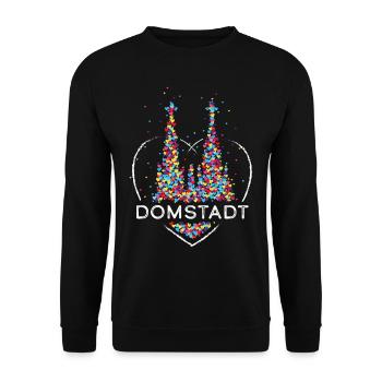 Domstadt Köln Kölner Dom Kölle Cologne Konfetti - Unisex Pullover - Schwarz - Vorne - Alina (178cm) & Michal (187cm)