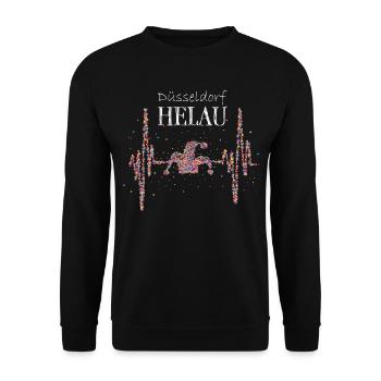 Düsseldorf Helau Karneval Fasching Düsseldorfer - Unisex Pullover - Schwarz - Vorne - Alina (178cm) & Michal (187cm)