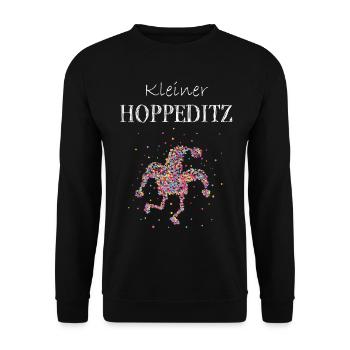 Hopeditz Narr Düsseldorfer Karneval Kostümersatz - Unisex Pullover - Schwarz - Vorne - Alina (178cm) & Michal (187cm)