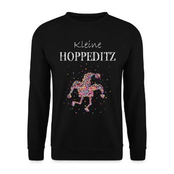 Hopeditz Närrin Düsseldorfer Karneval Kostümersatz - Unisex Pullover - Schwarz - Vorne - Alina (178cm) & Michal (187cm)