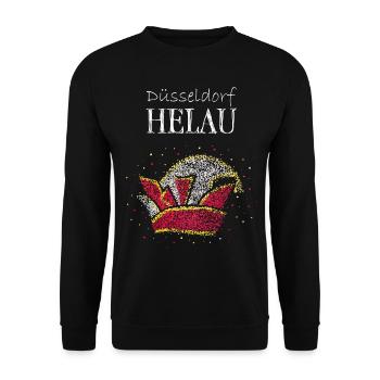 Narr Jeck Helau Düsseldorfer Karneval Kostümersatz - Unisex Pullover - Schwarz - Vorne - Alina (178cm) & Michal (187cm)
