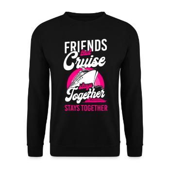 Cruise Ship Vacation Friends - Unisex Pullover - Schwarz - Vorne - Alina (178cm) & Michal (187cm)