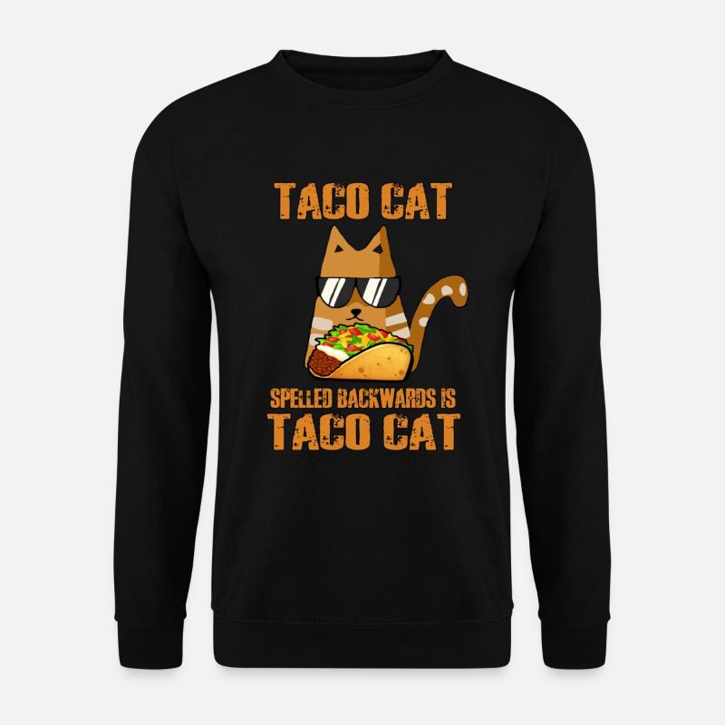Taco Cat Funny Tacos Lovers - Unisex Sweatshirt - black