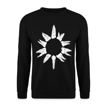 Teeth - Unisex Sweatshirt - black - Front - Alina (178cm) & Michal (187cm)