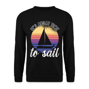 Sailing Sailboat Sailors - Unisex Sweatshirt - black - Front - Alina (178cm) & Michal (187cm)