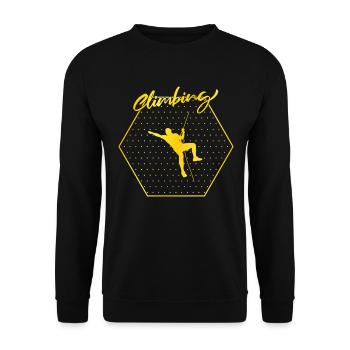 Klettern - Unisex Pullover - Schwarz - Vorne - Alina (178cm) & Michal (187cm)