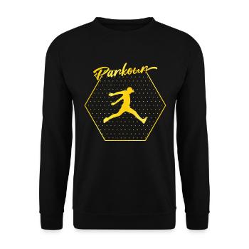 Parkour - Sweat-shirt Unisexe - noir - Devant - Alina (178cm) & Michal (187cm)