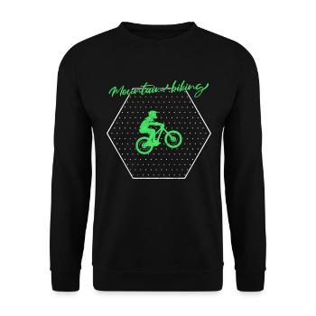 Mountainbike - Unisex Pullover - Schwarz - Vorne - Alina (178cm) & Michal (187cm)
