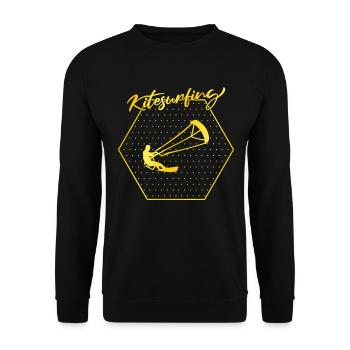 Kite surfing - Unisex Sweatshirt - black - Front - Alina (178cm) & Michal (187cm)