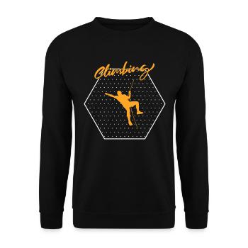 Klettern - Unisex Pullover - Schwarz - Vorne - Alina (178cm) & Michal (187cm)