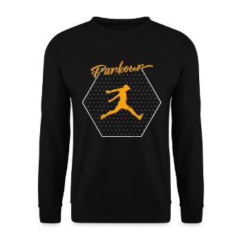 Parkour - Sweat-shirt Unisexe - noir - Devant - Alina (178cm) & Michal (187cm)