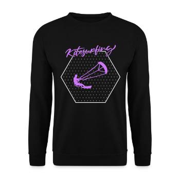 Kite surfing - Unisex Sweatshirt - black - Front - Alina (178cm) & Michal (187cm)