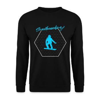 Snowboarding - Unisex Pullover - Schwarz - Vorne - Alina (178cm) & Michal (187cm)