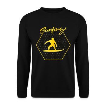 Surfing - Unisex Pullover - Schwarz - Vorne - Alina (178cm) & Michal (187cm)