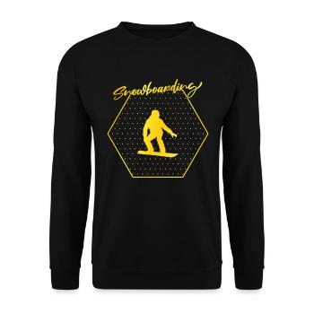 Snowboarding - Unisex Pullover - Schwarz - Vorne - Alina (178cm) & Michal (187cm)