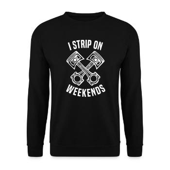 Muscel Car V8 Turbocharger Tuning Racing Car - Unisex Sweatshirt - black - Front - Alina (178cm) & Michal (187cm)