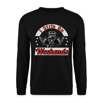 Muscel Car V8 Turbocharger Tuning Rennwagen - Unisex Pullover - Schwarz - Vorne - Alina (178cm) & Michal (187cm)
