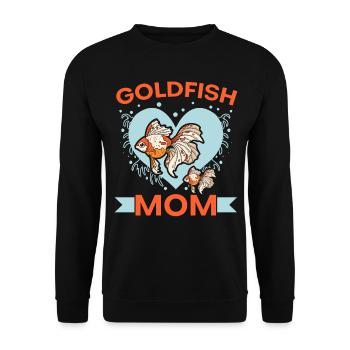 Poisson rouge Maman Aquariophile sous-marin Pisciculture - Sweat-shirt Unisexe - noir - Devant - Alina (178cm) & Michal (187cm)