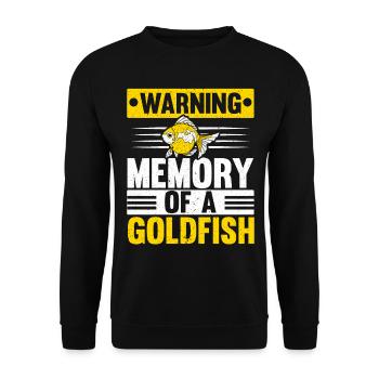 Se souvenir d’un poisson rouge Poisson Aquariophile Fisc - Sweat-shirt Unisexe - noir - Devant - Alina (178cm) & Michal (187cm)