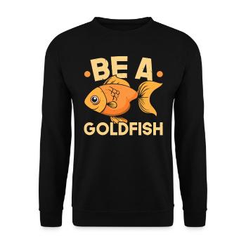 Soyez un poisson rouge Aquariophile sous-marin Fisc - Sweat-shirt Unisexe - noir - Devant - Alina (178cm) & Michal (187cm)