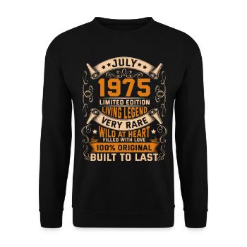 Birthday Legends 100% Original Juillet 1975 - Sweat-shirt Unisexe - noir - Devant - Alina (178cm) & Michal (187cm)