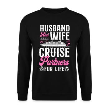 Cruise Ship Vacation Marriage - Unisex Pullover - Schwarz - Vorne - Alina (178cm) & Michal (187cm)