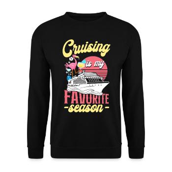 Cruise Ship Vacation Girl Cruising - Unisex Sweatshirt - black - Front - Alina (178cm) & Michal (187cm)