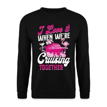 Cruise Ship Vacation Friends - Unisex Sweatshirt - black - Front - Alina (178cm) & Michal (187cm)