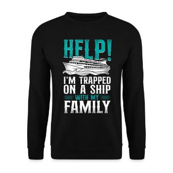 Cruise Ship Vacation Family - Unisex Pullover - Schwarz - Vorne - Alina (178cm) & Michal (187cm)