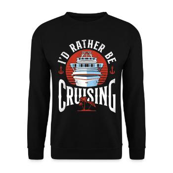 Vacances en bateau de croisière que je préférerais être - Sweat-shirt Unisexe - noir - Devant - Alina (178cm) & Michal (187cm)