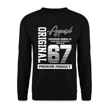 1967 Vintage Anniversaire Vintage Cadeau Rétro - Sweat-shirt Unisexe - noir - Devant - Alina (178cm) & Michal (187cm)
