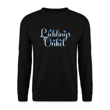 LieblingsOnkel Nichte Neffe witziges Onkel - Unisex Pullover - Schwarz - Vorne - Alina (178cm) & Michal (187cm)