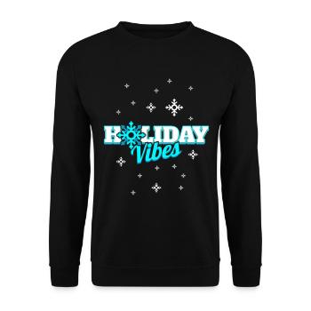 Holiday Vibes Snowflake On Christmas - Unisex Sweatshirt - black - Front - Alina (178cm) & Michal (187cm)
