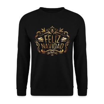 Feliz Navidad For A Merry Christmas - Unisex Sweatshirt - black - Front - Alina (178cm) & Michal (187cm)