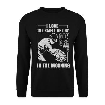 The Smell Of Dry Concrete Funny Concrete Paver - Unisex Sweatshirt - black - Front - Alina (178cm) & Michal (187cm)